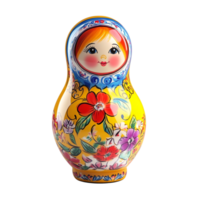 Matryoshka doll 3D rendering against a white background png