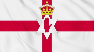 The flag of ireland is shown with a crown on it video