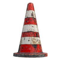 3D Rendering of a Traffic Cone Isolated Against White Background png