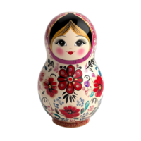 Matryoshka doll 3D rendering against a white background png