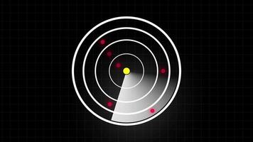 A target with red dots on it in the center video