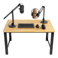 Podcast table isolated against a transparent background png