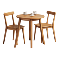 Table and Chairs in 3D Rendering Isolated Against transparent Background png