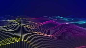 Abstract background with waves of different colors video