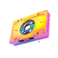 Cassette Tape 3D Illustration Against White Background png