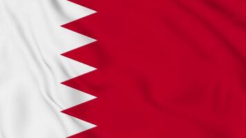 The flag of bahrain is shown in red and white video
