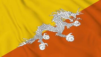 The flag of bhutan is shown with a dragon on it video