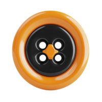 Overcoat button 3D rendering isolated against a transparent background png