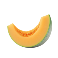 Cantaloupe Side View Full Length 3D Rendering Against White Background png