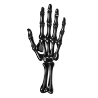 Skeleton Hand for Halloween - Vector Linear Black 3D Rendering png
