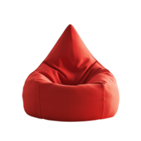Bean Bag Chair Front View Full Length 3D Rendering Against White Background png
