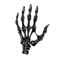 Skeleton Hand for Halloween - Vector Linear Black 3D Rendering png