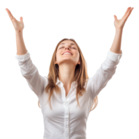 Worker in a happy mood, relaxing in the air template isolated against a transparent background png