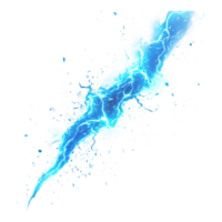Blue Lightning Effect Isolated Against a transparent Background png
