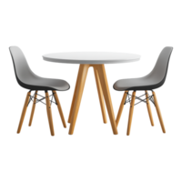 Table and Chairs in 3D Rendering Isolated Against transparent Background png