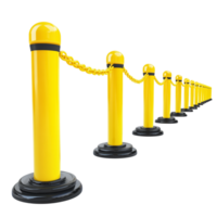 Queue Barrier 3D Rendering with Transparent Background png