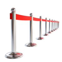 Queue Barrier 3D Rendering with Transparent Background png