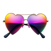PNG Heart-Shaped Sunglasses Against Transparent Background Realistic Design for Love-Themed Accessories, Valentine's Day Projects, or Fashion Illustrations