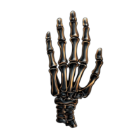 Skeleton Hand for Halloween - Vector Linear Black 3D Rendering png