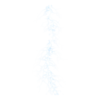 Blue Lightning Effect Isolated Against a transparent Background png