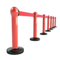 Queue Barrier 3D Rendering with Transparent Background png