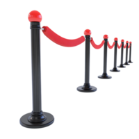 Queue Barrier 3D Rendering with Transparent Background png