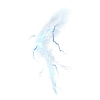 Blue Lightning Effect Isolated Against a transparent Background png