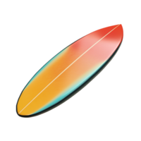 Surfboard 3D Rendering Against transparent Background png