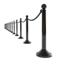 Queue Barrier 3D Rendering with Transparent Background png