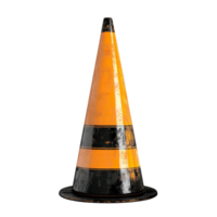 3D Rendering of a Traffic Cone Isolated Against White Background png