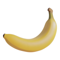 Banana on Alpha Layer Isolated Against White Background png