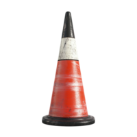 3D Rendering of a Traffic Cone Isolated Against White Background png