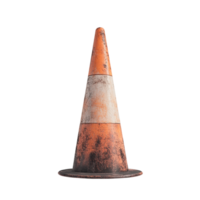 3D Rendering of a Traffic Cone Isolated Against White Background png