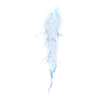 Blue Lightning Effect Isolated Against a transparent Background png