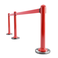 Queue Barrier 3D Rendering with Transparent Background png