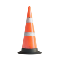 3D Rendering of a Traffic Cone Isolated Against White Background png