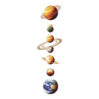 The Solar System Isolated Against transparent Background png