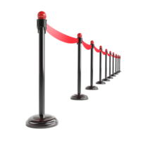 Queue Barrier 3D Rendering with Transparent Background png