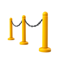 Queue Barrier 3D Rendering with Transparent Background png