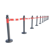 Queue Barrier 3D Rendering with Transparent Background png