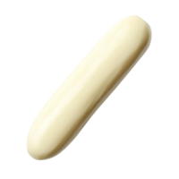 Mozzarella stick top view isolated against a transparent background png