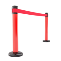 Queue Barrier 3D Rendering with Transparent Background png