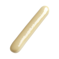 Mozzarella stick top view isolated against a transparent background png