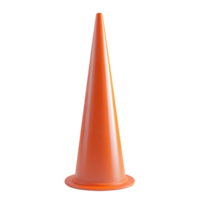 3D Rendering of a Traffic Cone Isolated Against White Background png