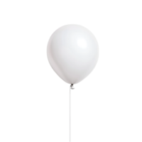 PNG A White Balloon Floating Against Transparent Background for Minimalist Designs, Celebration Themes, or Party Illustrations