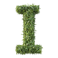 PNG Alphabet 'I' in Abstract Style Isolated Against a Transparent Background for GRASSY Unique Typography Applications