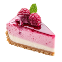 raspberry cheesecake on a transparent background png