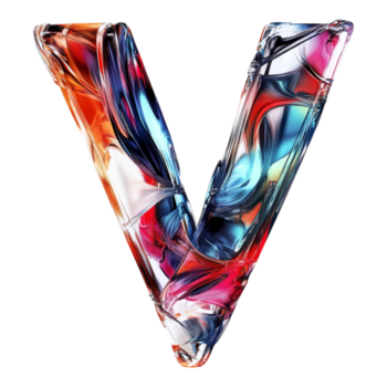 png alfabeto 'v' nel astratto stile isolato contro un' trasparente sfondo per moderno design progetti, creativo marchio, o unico tipografia applicazioni