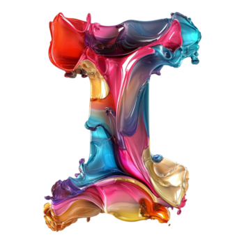 png alfabeto 'io' nel astratto stile isolato contro un' trasparente sfondo per moderno design progetti, creativo marchio, o unico tipografia applicazioni