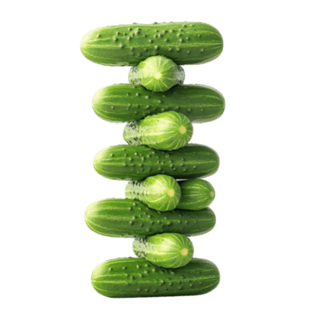 A stack of cucumbers with a checkered pattern on top png